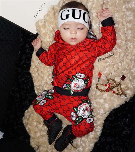 gucci baby gear|newborn baby wearing gucci.